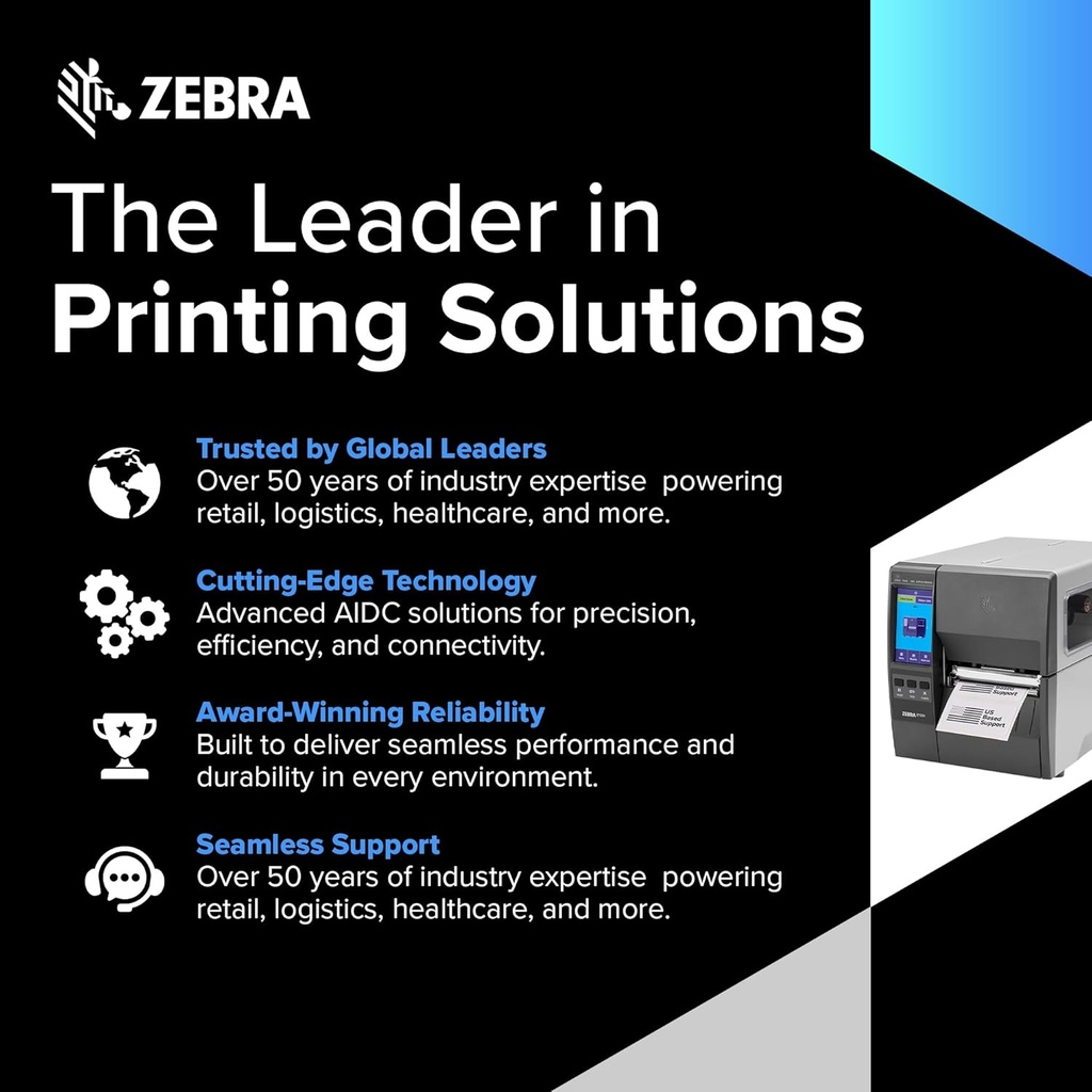 Zebra ZT231 DT – Impresora Industrial Térmica Directa 4" 203 dpi, USB, Serial, Ethernet, Bluetooth, Tear Bar