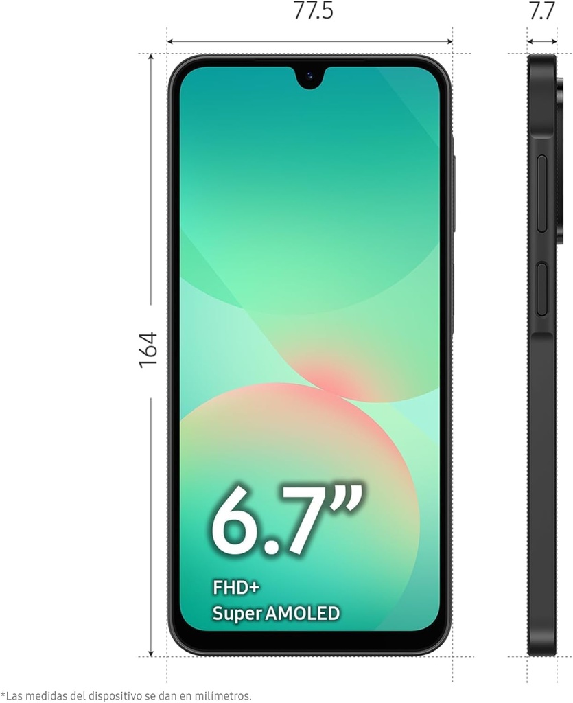 Samsung A26 8GB, 256GB, Dual Sim - Black (Latino)