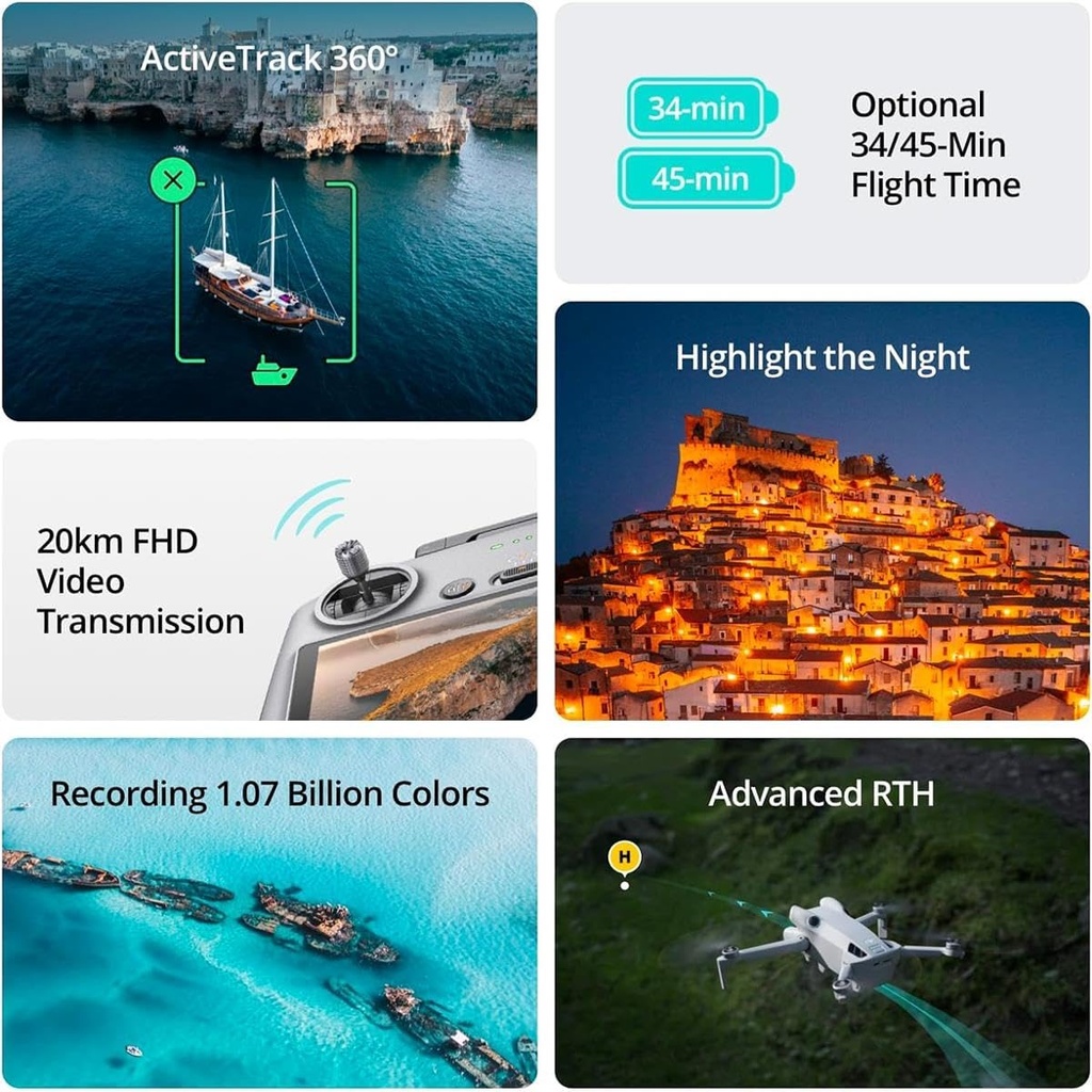 DJI - Mini 4 Pro Fly More Combo Plus Drone and RC 2 Remote Control with Built-in Screen - Gray