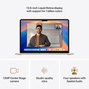 Apple Laptop MacBook Air 2025 de 13 pulgadas con chip M4: diseñada para Apple Intelligence, pantalla de retina líquida de 13.6 pulgadas, memoria unificada de 16 GB, almacenamiento SSD de 256 GB,