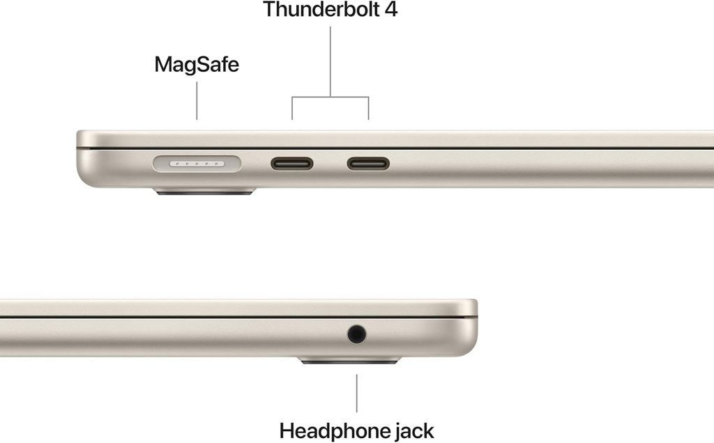 Apple Laptop MacBook Air 2025 de 13 pulgadas con chip M4: diseñada para Apple Intelligence, pantalla de retina líquida de 13.6 pulgadas, memoria unificada de 16 GB, almacenamiento SSD de 256 GB,