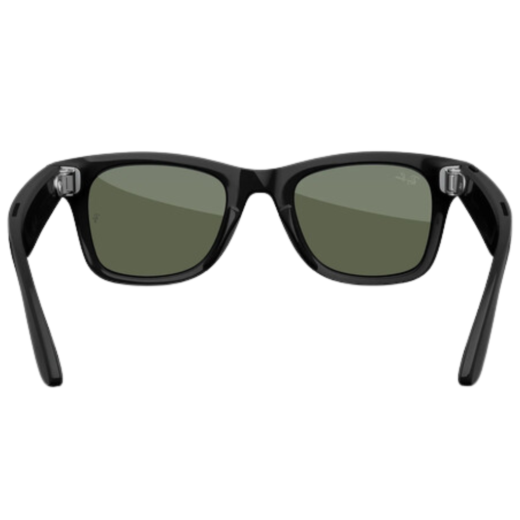 Ray-Ban Meta Wayfarer Gen 1 Smart Glasses IA Cámara Audio Mensajería Negro Brillante G-15 Green Grande