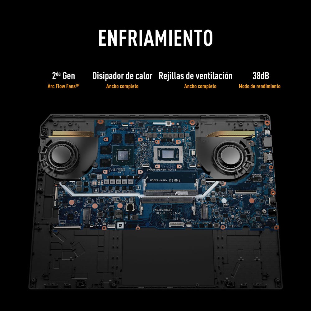 Laptop Gamer ASUS TUF Gaming A16 | 16″ (FHD) 165 Hz | AMD Ryzen 9 270 | NVIDIA GeForce RTX 5070 | 32 GB DDR5‑5600 | 1 TB SSD NVMe | Windows 11 Home | Teclado en Inglés | FA608UP-A16.R95070