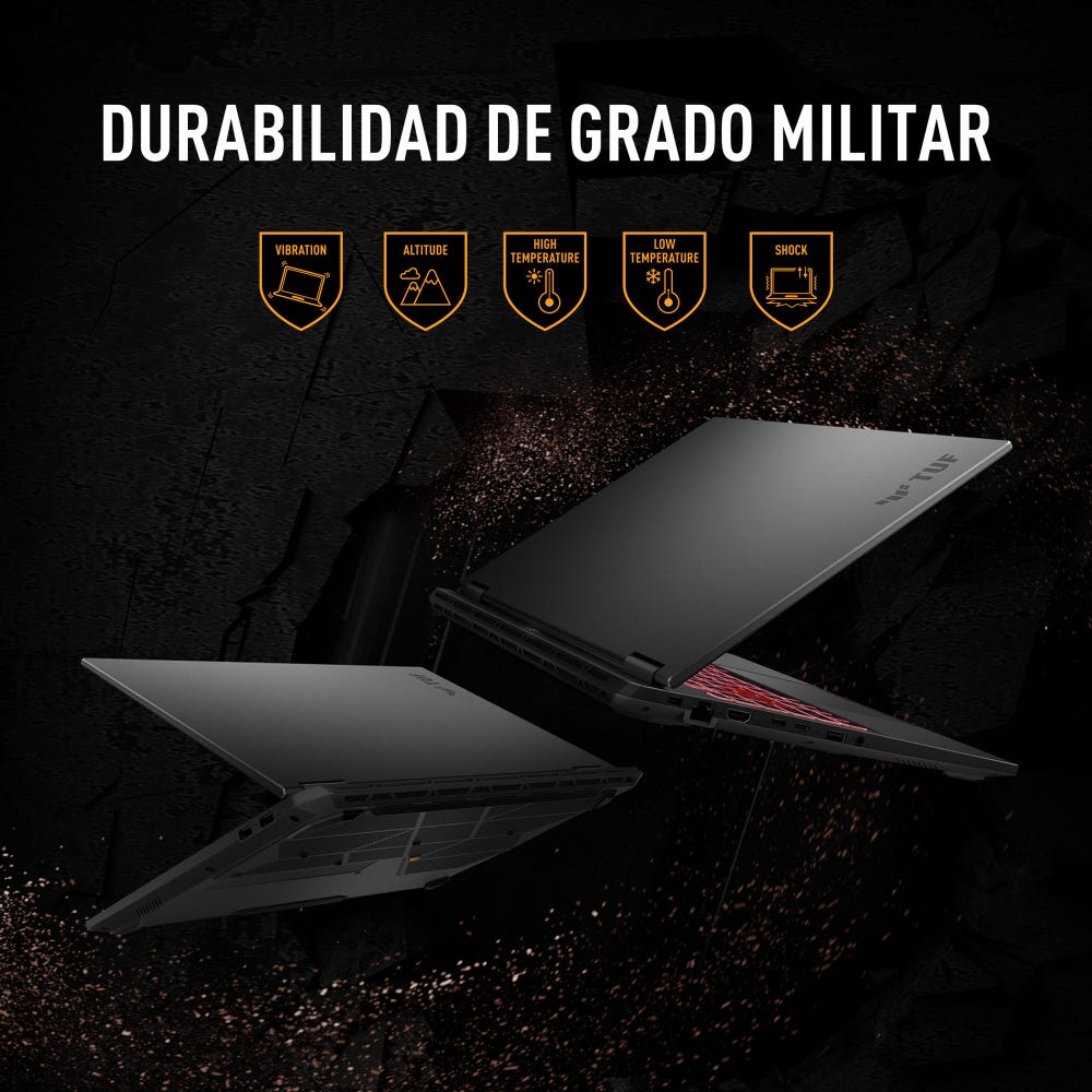 Laptop Gamer ASUS TUF Gaming A16 | 16″ (FHD) 165 Hz | AMD Ryzen 9 270 | NVIDIA GeForce RTX 5070 | 32 GB DDR5‑5600 | 1 TB SSD NVMe | Windows 11 Home | Teclado en Inglés | FA608UP-A16.R95070