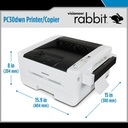 Paquete Visioneer Rabbit PC30dwn – Impresora Láser Multifunción + Tóner 3K – 30 PPM, Dúplex, ADF 250 Hojas, USB, Compatible PC/Mac – Blanco
