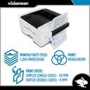 Paquete Visioneer Rabbit PC30dwn – Impresora Láser Multifunción + Tóner 3K – 30 PPM, Dúplex, ADF 250 Hojas, USB, Compatible PC/Mac – Blanco