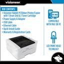 Paquete Visioneer Rabbit PC30dwn – Impresora Láser Multifunción + Tóner 3K – 30 PPM, Dúplex, ADF 250 Hojas, USB, Compatible PC/Mac – Blanco