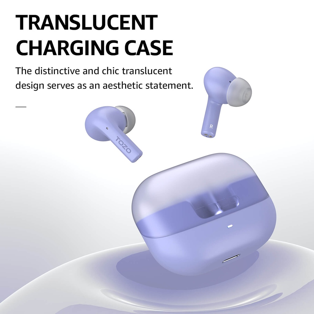 Tozo Agile Nova TWS lightweight earbuds With dual ear touch control (Purple)