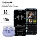Tozo Agile Nova TWS lightweight earbuds With dual ear touch control (Purple)