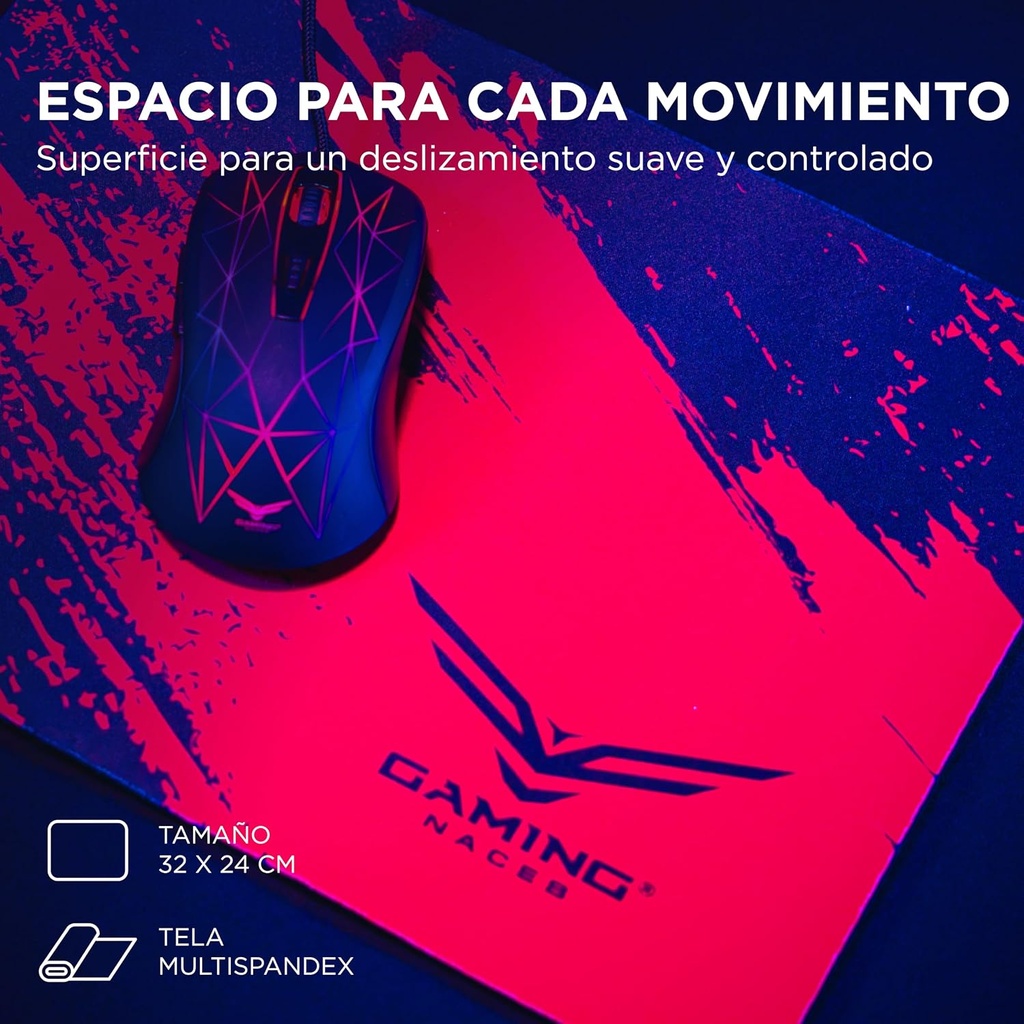 Kit Gamer Naceb Technology NA-0925, USB, Juego, Alámbrico, 2400 DPI
