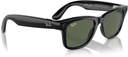 Ray-Ban Meta Wayfarer Smart Glasses with Meta Ai, Audio, Photo, Video Compatibility - Green Lenses - Shiny Black 0RW4006