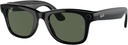 Ray-Ban Meta Wayfarer Smart Glasses with Meta Ai, Audio, Photo, Video Compatibility - Green Lenses - Shiny Black 0RW4006