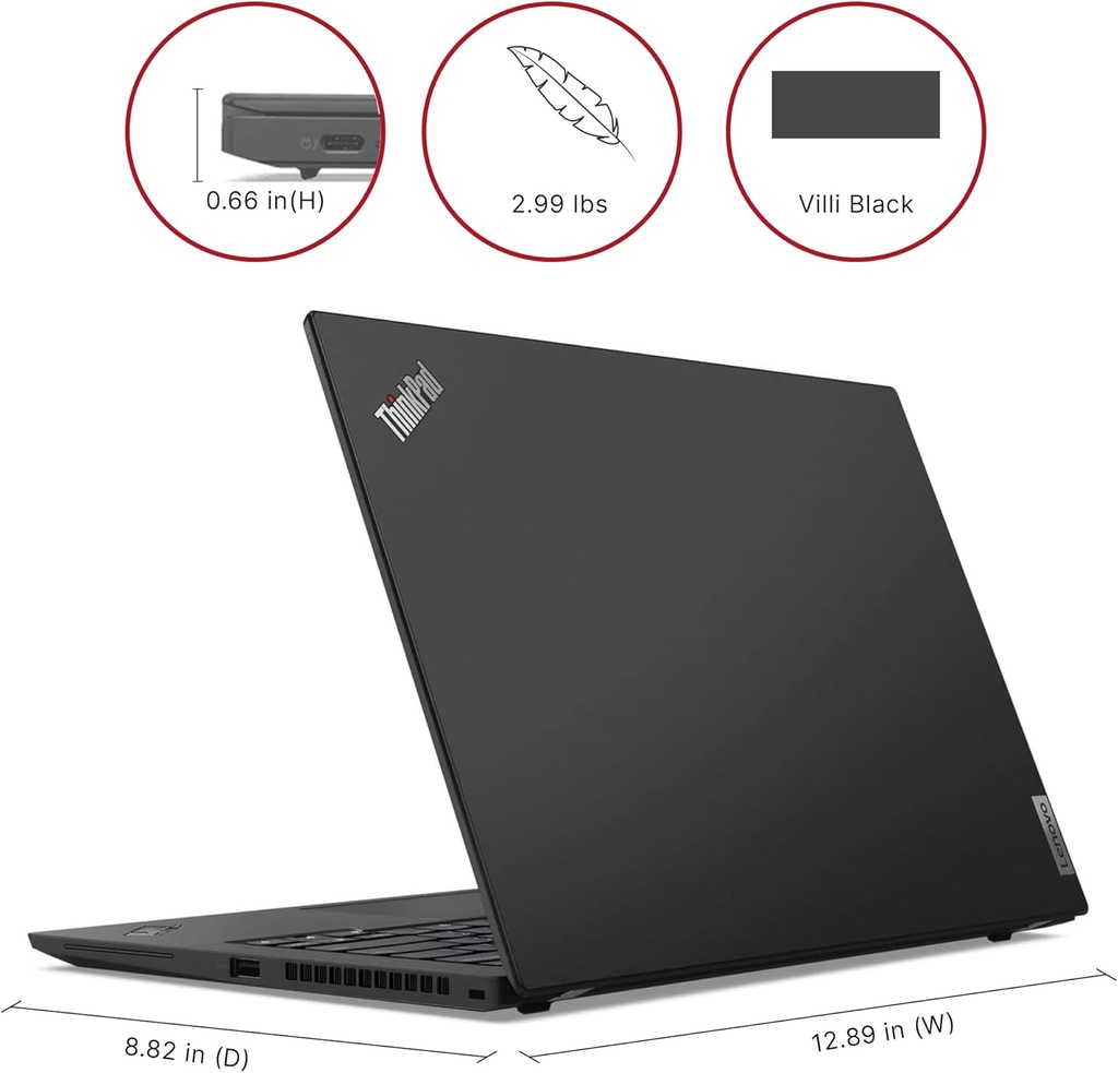 Lenovo ThinkPad T14 Gen 2 20W000C8US | 1920x1080 | 11th Gen Intel Core i7-1165G7 @ 2.80GHz | 16 GB DDR4 | 256 GB SSD NVMe | Microsoft Windows 11 Pro | BLACK | BL | CAM, FPR (CTO)