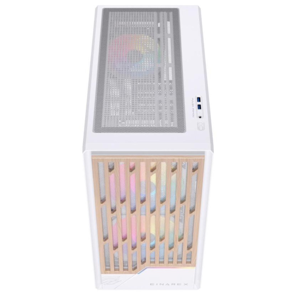 EINAREX PM400 RGB White Gabinete Gamer para PC con RGB