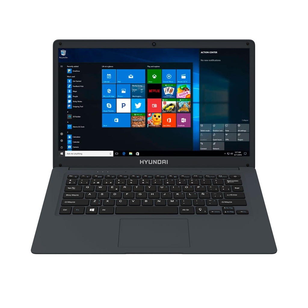 Laptop Hyundai HyBook | 14.1" | Intel Celeron | 4GB RAM | 64GB + 1TB HDD