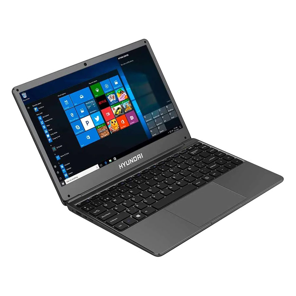 Laptop Hyundai HyBook 14.1" , Intel Celeron, 4GB RAM, 64GB + 1TB HDD, Windows 10 Home S - Gris Espacial