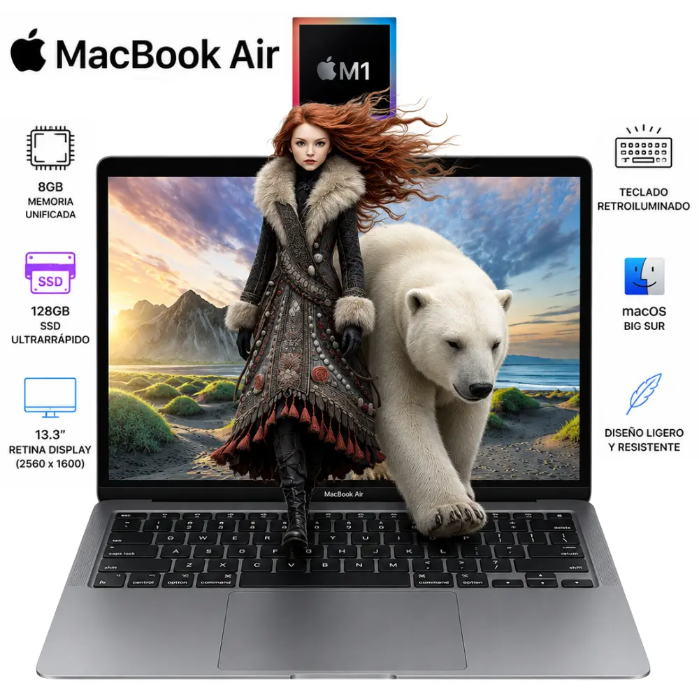 MacBook Air M1 13.3" 8GB 128GB SSD Space Gray