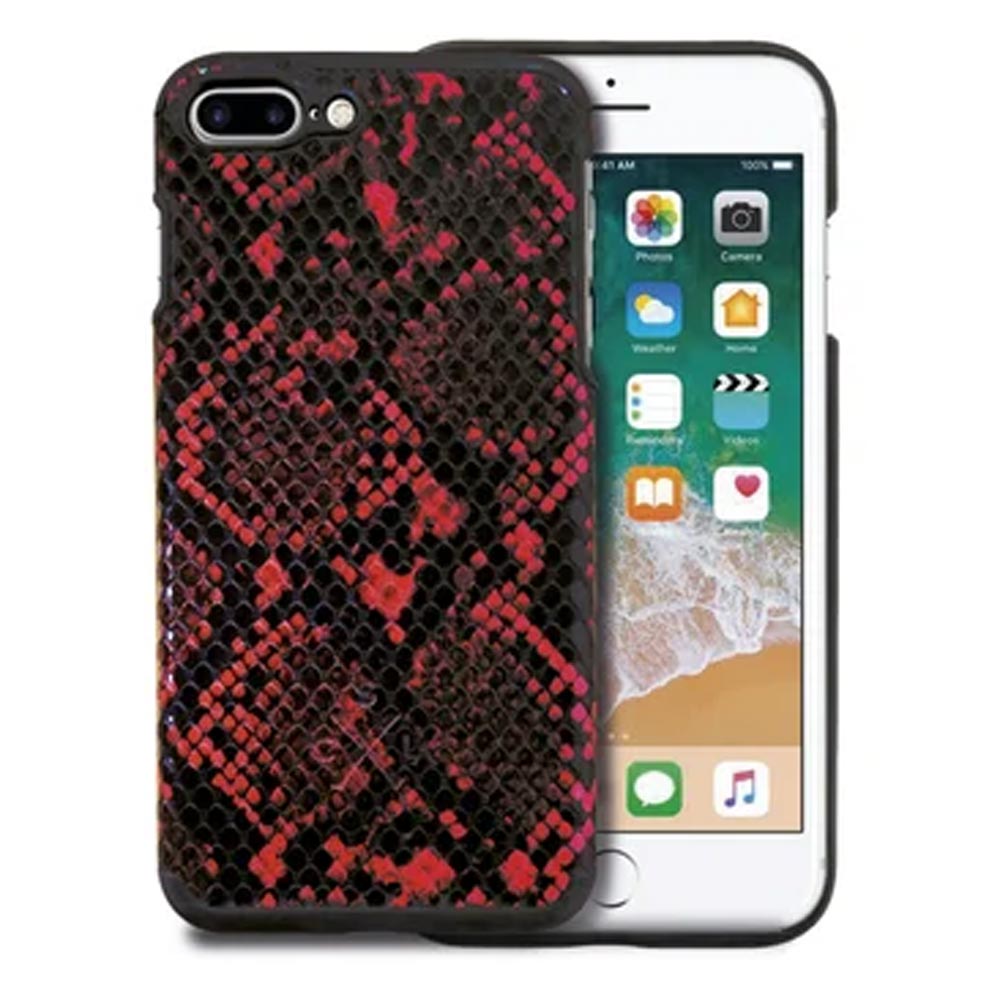 Case Cuero Vegano iPhone 7Plus Candywirez Snake Red/Black