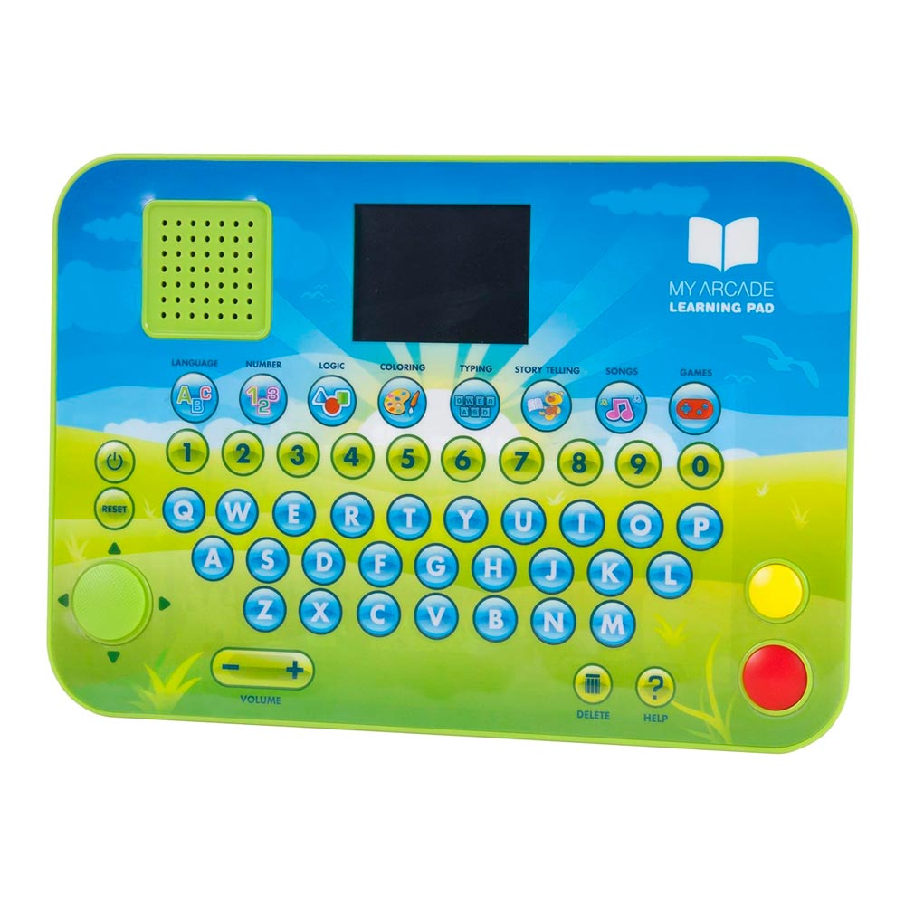 dreamGEAR My Arcade Learning Pad juguete educativo: 70 juegos de cerebro y rompecabezas, más de 200 juegos de estilo retro, escuchar historias, cantar canciones, jugar juegos, pantalla a color de 2.75 pulgadas, funciona con pilas