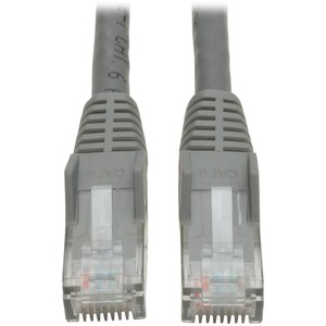 Eaton Tripp Lite Series Cat6 Gigabit Snagless Molded (UTP) Ethernet Cable (RJ45 M/M), PoE, Gray, 50 ft. (15.24 m)