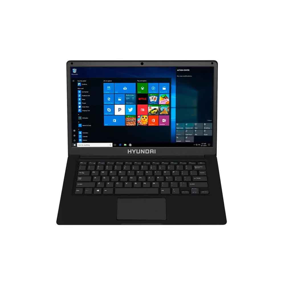 Laptop Hyundai HyBook | 14.1" HD | Intel Celeron | 4GB RAM, 1TB + 64GB eMMC | Color Negro | Reacondicionada Grado B