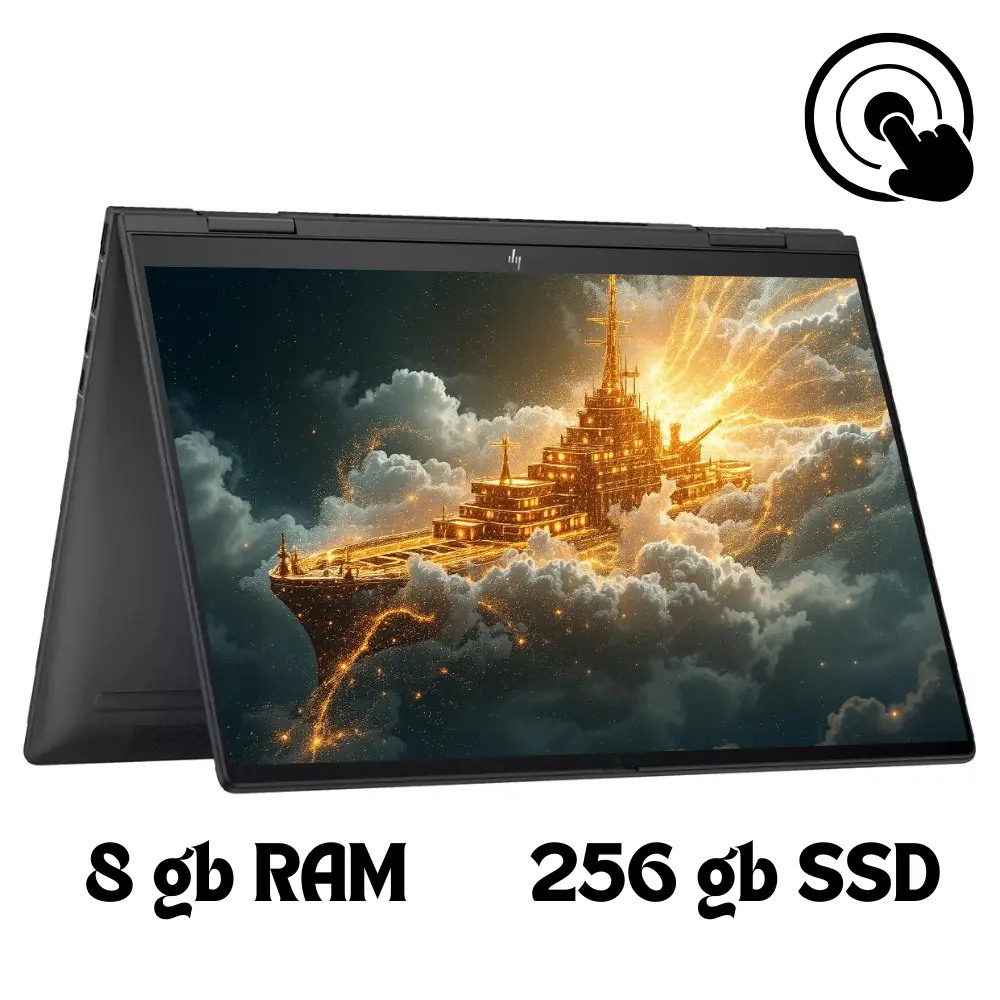 Laptop HP Envy x360 15.6” Touch Ryzen 5 7530U 8GB RAM 256GB SSD Windows 11 – Laptop Convertible 2-en-1 con Pantalla IPS FHD y Teclado Iluminado