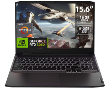 Open Box Lenovo IdeaPad 3 15.6" FHD IPS 165Hz Gaming Notebook - AMD Ryzen 7 5800H 3.2GHz - 16GB RAM - 512GB PCIe SSD - NVIDIA GeForce RTX 3060 6GB - Backlit Keyboard - MS Office Home & Student - EU Specs - Windows 11 Home - Shadow Black