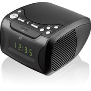 GPX Reloj despertador de audio CC314B con CD, AM/FM y USB