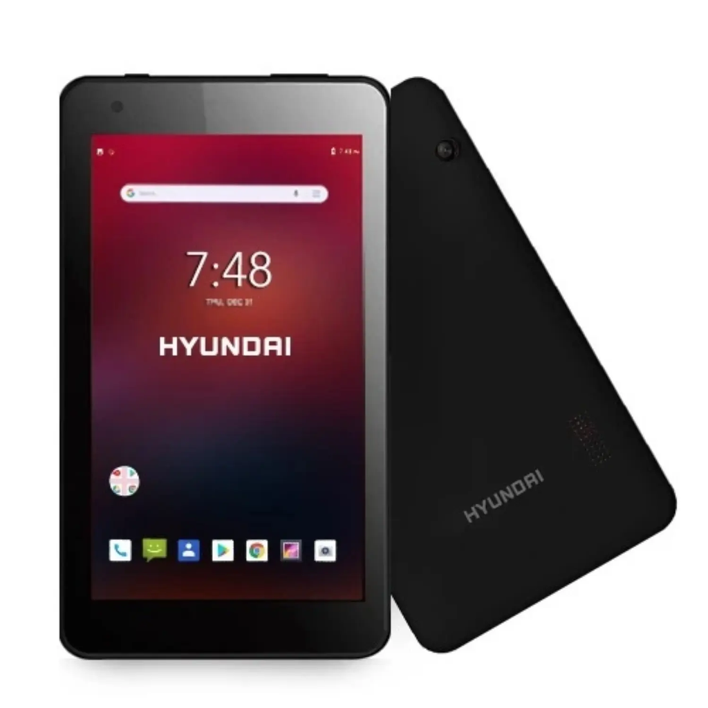 Hyundai Koral 7W4 Refurbished Grade C – Tablet 7" IPS, 1GB RAM, 8GB, Android 8.1 Go, Cámara Dual, Color Black
