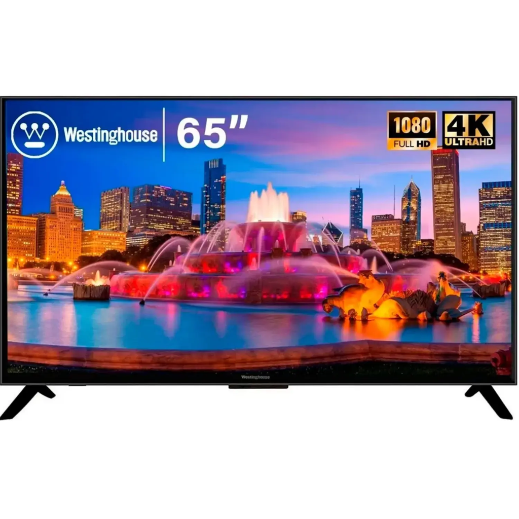 Westinghouse 65" Smart TV 4K UHD – LED, Wi-Fi, Apps de Streaming, Diseño Delgado – Open Box WE65UM4009