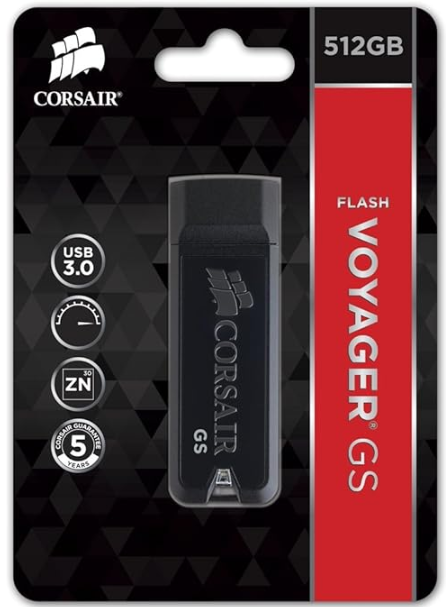 Corsair CMFVYGS3B-512GB Flash Drive, 512 GB, USB 3.0