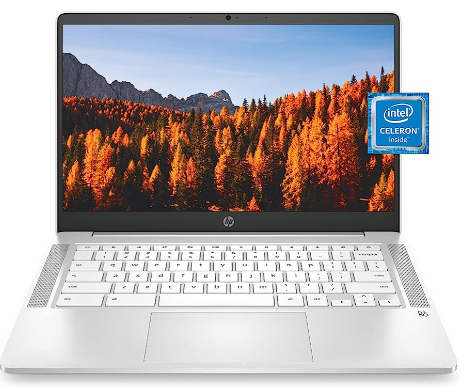 Open Box HP ChromeBook 14A-NA0160 Celeron® Dual-Core N4020 32GB eMMC 4GB 14" (1920x1080) CHROME OS MINERAL SI
