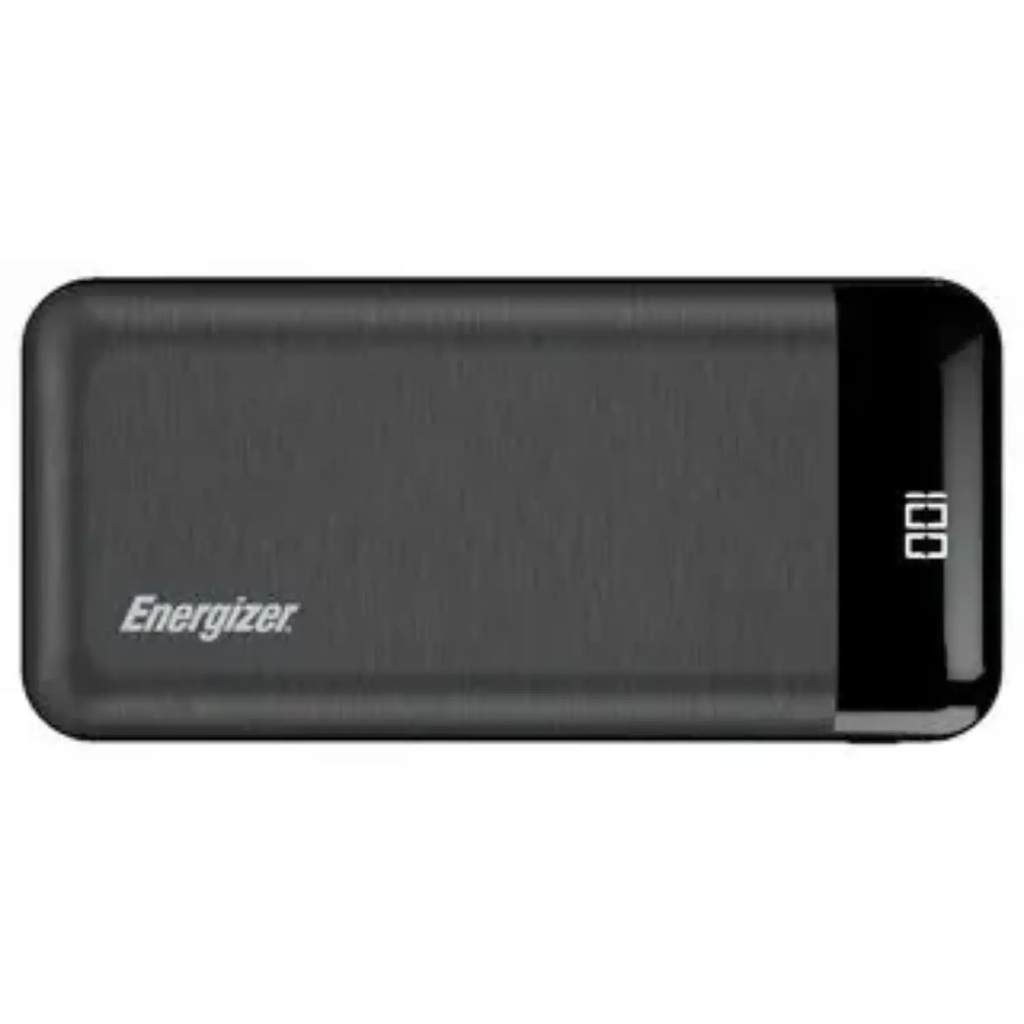 Power Bank Energizer UE20058 20000mAh Negro – Cargador Portátil de Alta Capacidad con Doble Salida USB, Carga Rápida y Diseño Compacto