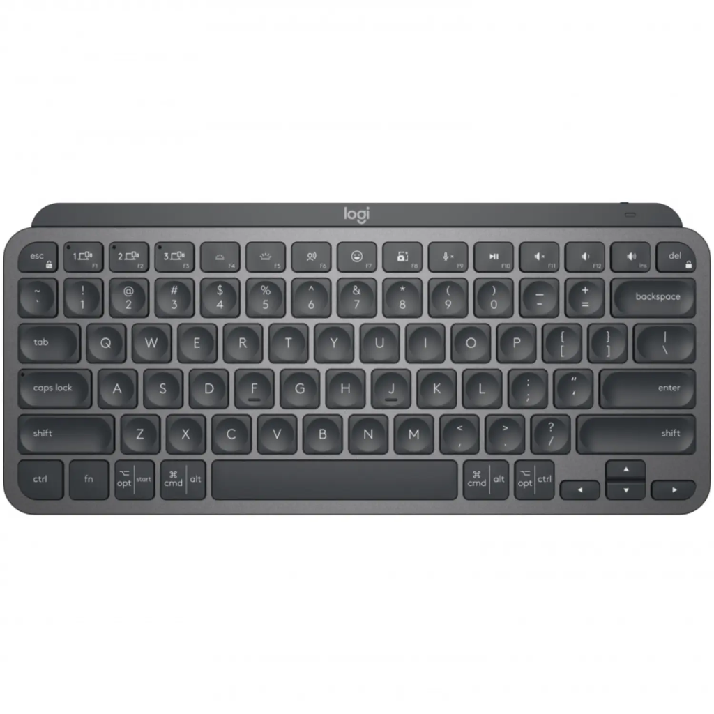 Teclado Logitech MX Keys Mini Business Inalámbrico Bluetooth RF – Layout Inglés, Color Grafito, Compacto y Recargable
