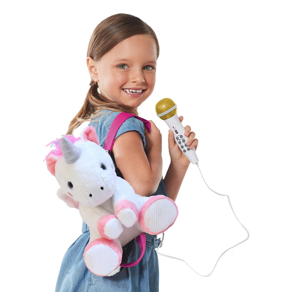 Mochila Karaoke Infantil Singing Machine SMK012 – Uni Queen con Micrófono, Canciones, Efectos y Grabación