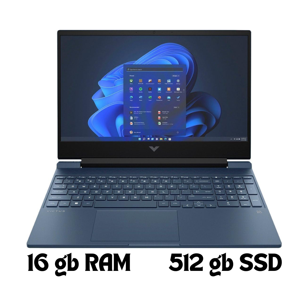 Laptop Gamer HP Victus 15.6" FHD 144Hz – Intel Core i7-12650H, 16GB RAM, 512GB SSD, NVIDIA GeForce RTX 4050 6GB, Windows 11 Home, Azul Performance