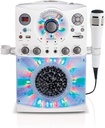 Singing Machine Bluetooth Karaoke System with LED Disco Lights, CD+G, USB, and Microphone, Karaoke Machine for Kids and Adults