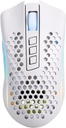 Redragon Mouse Gamer Storm Pro M808w-ks Blanco Wireless, Forma de Panal RGB, Inalámbrico 2.4 GHz Dongle USB/Cableado USB, 16,000 dpi - 8 Botones programables 