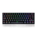 DRAGONBORN NEGRO: 60%, ESPAÑOL, MECANICO RED SWITCH + LUZ RGB 