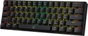 Redragon K630 Dragonborn 60% Teclado RGB para Juegos, Teclado mecánico Compacto de 61 Teclas con Interruptor café táctil, Soporte para Driver Profesional, Negro