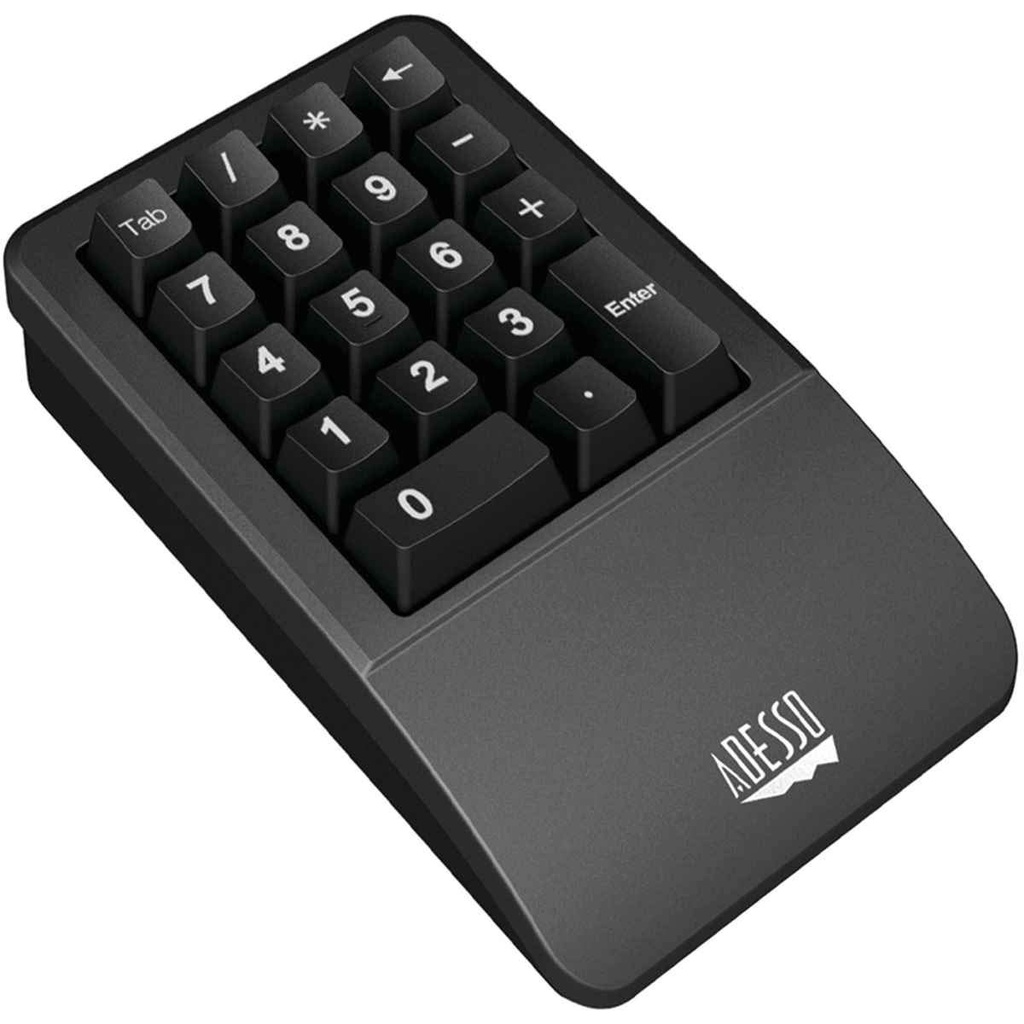 Adesso Antimicrobial Waterproof Numeric Keypad with Wrist Rest Support