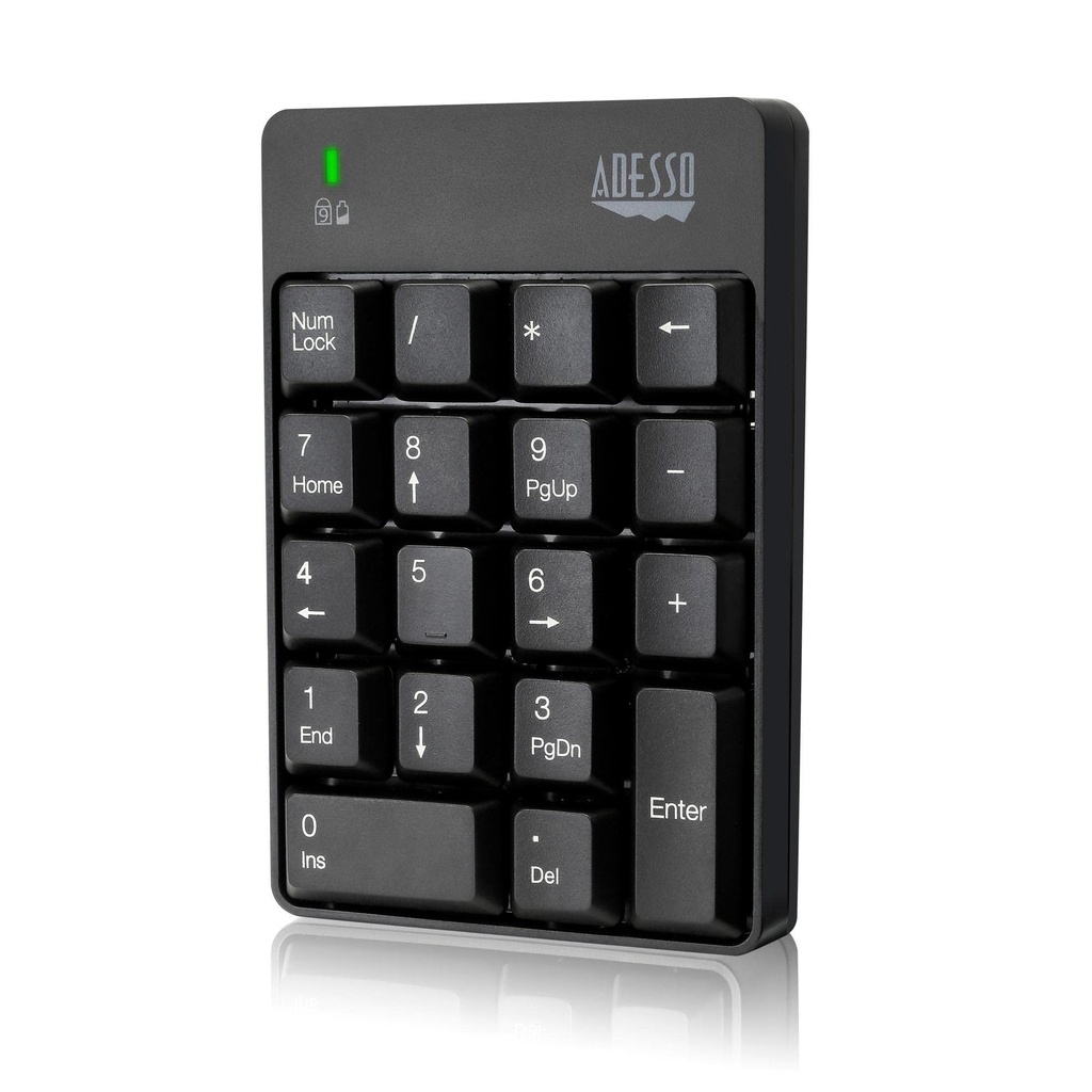 Adesso Wireless Spill Resistant 18-Key Numeric Keypad