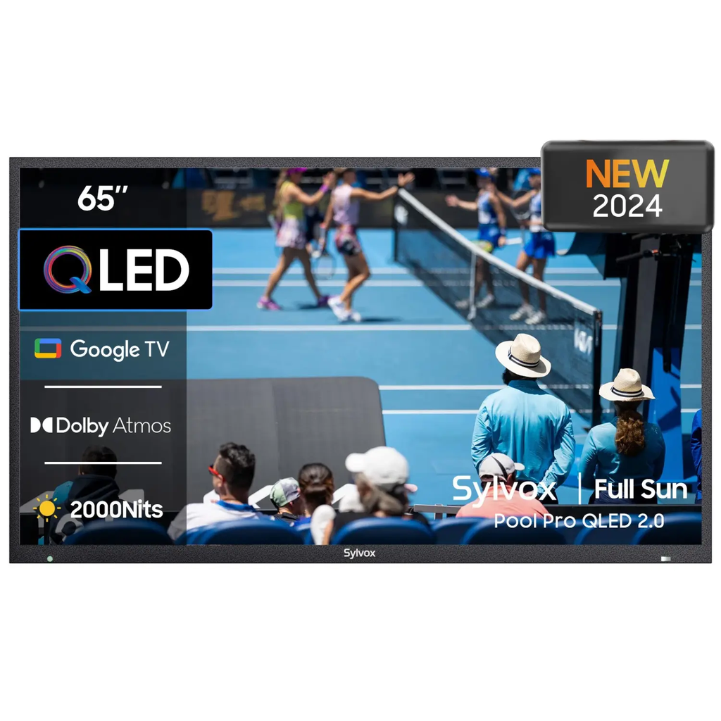 Pool Pro 2.0 65" QLED Full Sun Outdoor TV – 4K UHD, 2000 nits, Google TV, Clima Extremo, Ideal para Exteriores – OQ65A2KHGF