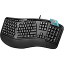 Adesso TruForm AKB-150SB-TAA – Teclado Ergonómico con Lector Smart Card, Certificación TAA, Conexión USB, Diseño Dividido, Color Black
