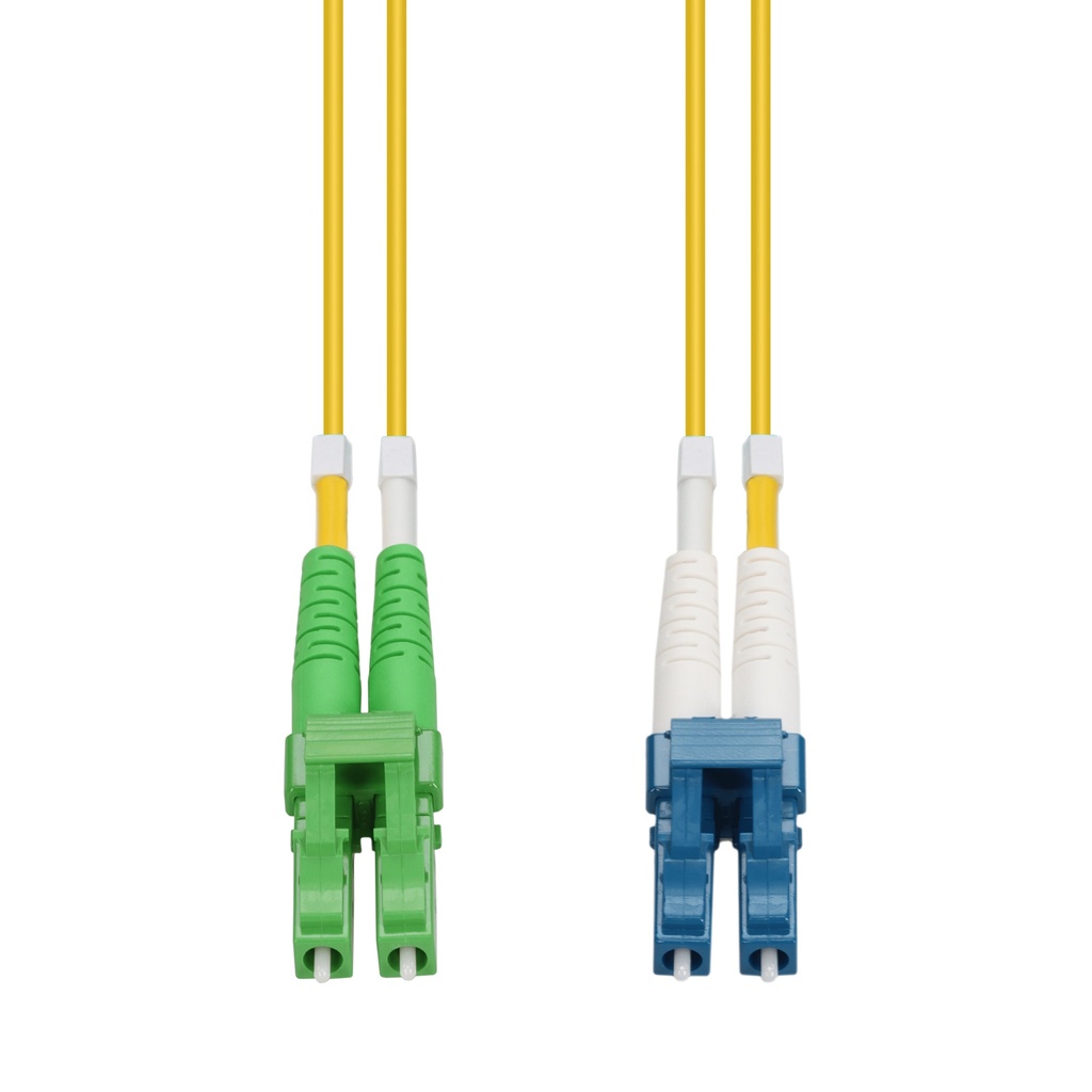Cable de conexión de fibra SMF, dúplex, OS2, OFNR (con clasificación vertical), amarillo, ALC a LC, 2 m (Reacondicionado)