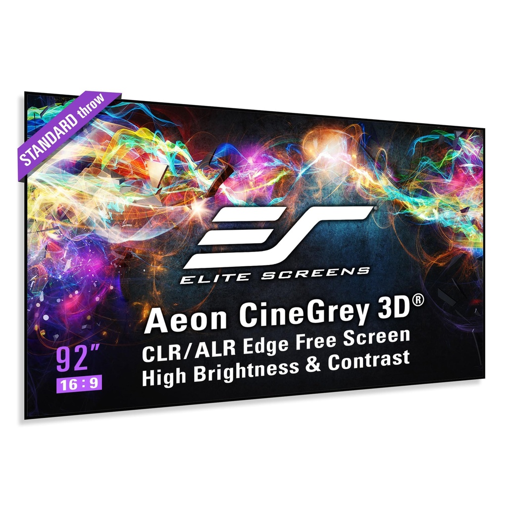 Elite Screens - visualización de proyector CLR y ALR de 110 pulgadas 16:9 4K/8K HDR, Borde Cero,visualización de proyector para cine en casa - Aeon CineGrey 3D AR110DHD3
