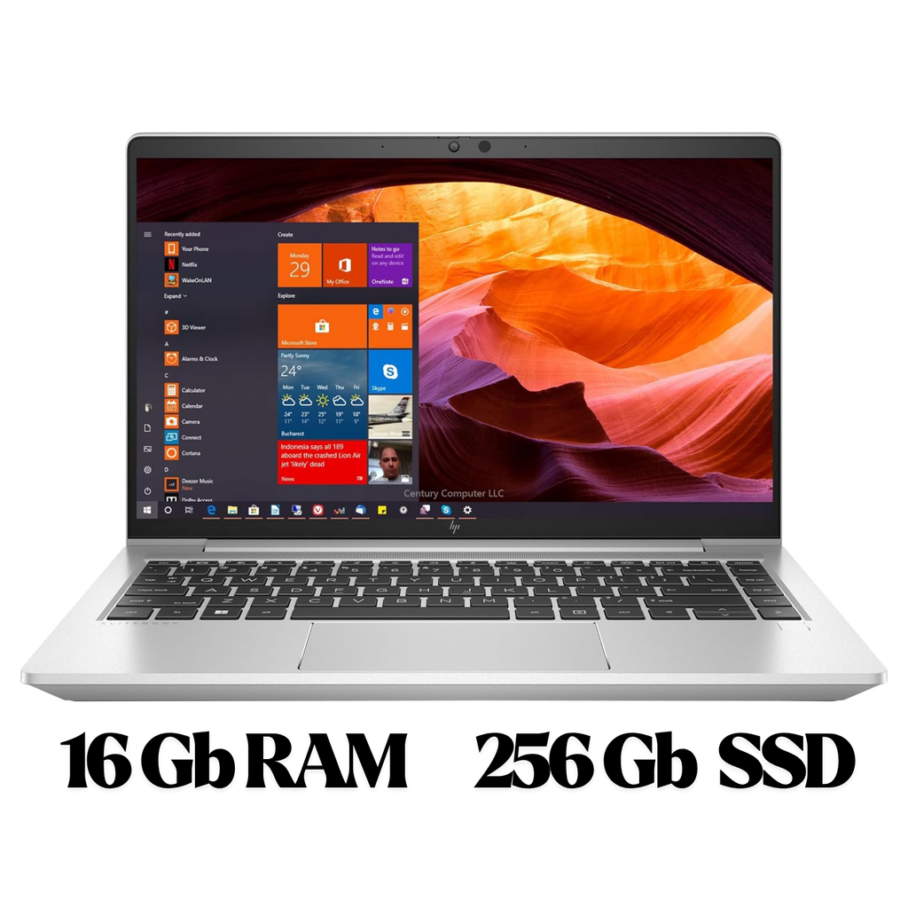 HP EliteBook 645 G9 – Laptop 14" FHD, Ryzen 5 PRO 5675U, 16GB RAM, 256GB SSD, Windows 11 Pro, Webcam, Silver (Grade A/B)