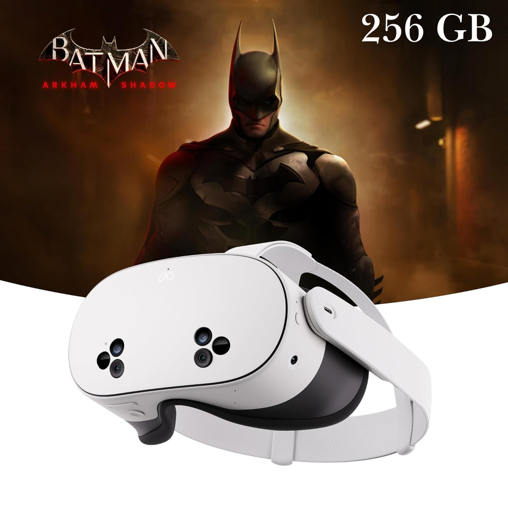 Lentes de Realidad Virtual Oculus Meta Quest 3S Con Juego Integrado Batman Arkham Shadow + 3 Meses de Meta Horizon, 256 GB, Blanco