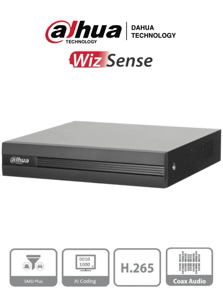 DAHUA XVR1B08H-I - DVR de 8 canales 5MP Lite con WizSense y H.265+.