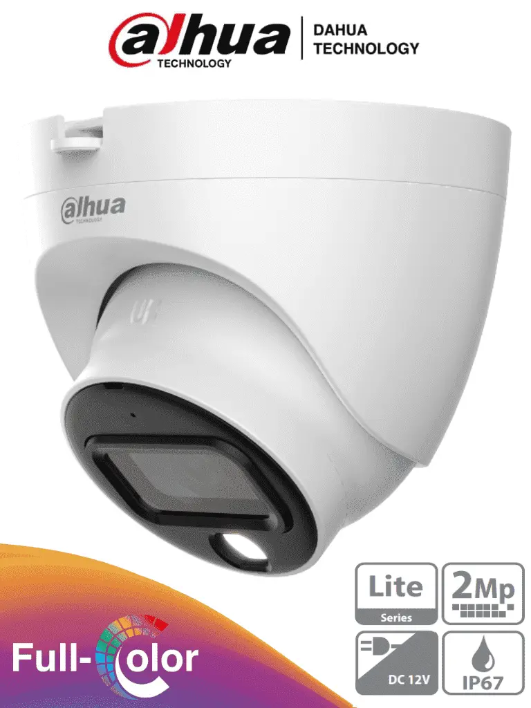 DAHUA DH-HAC-HDW1209TLQN-LED-0280B-S3 - Cámara Domo FullColor de 2 MP